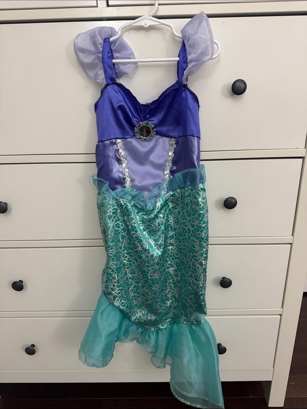 Purple and Teal Mermaid Kids Costume Dress